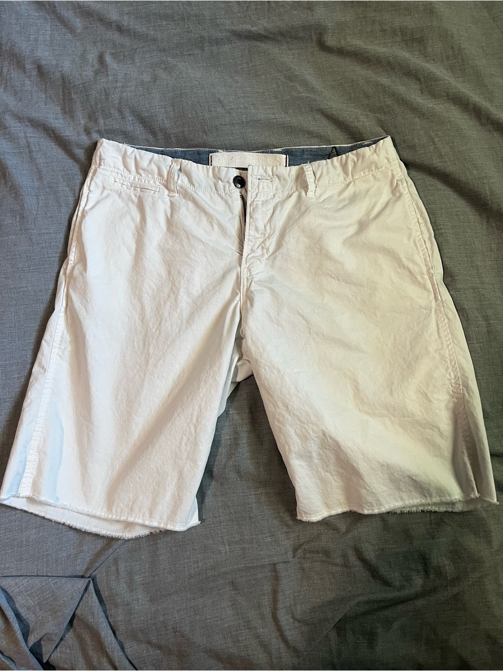 Paperbacks Men's White Flat-Front Shorts